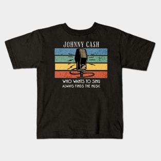 johnny name/ vintage microphone art Kids T-Shirt